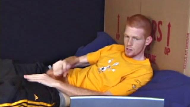 Young Tristian's Hot Solo Scene: Bathroom Jerk Off and Mirror Cum Shot