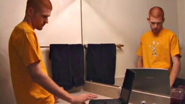 Young Tristian's Hot Solo Scene: Bathroom Jerk Off and Mirror Cum Shot