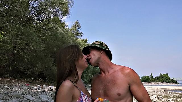 Euro Beach Threesome