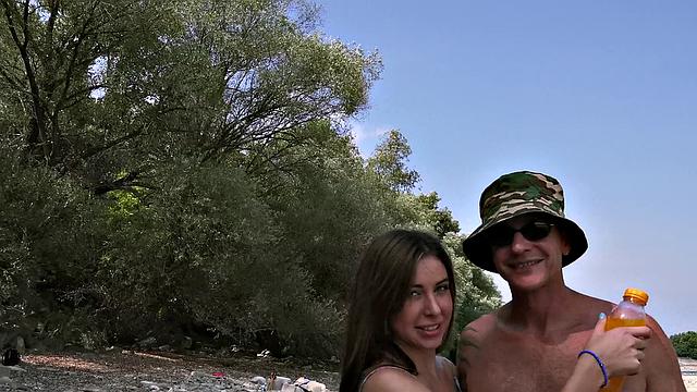 Euro Beach Threesome