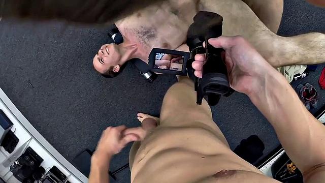 Pawnshop Stud in Public 3some in Middle of Store