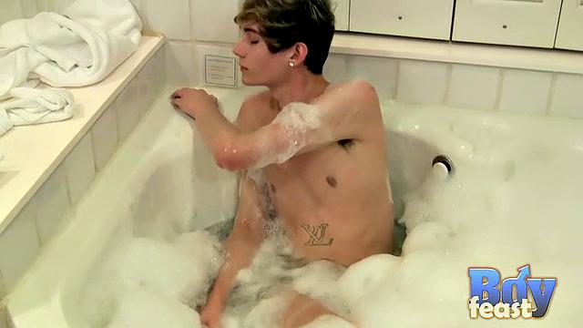 Bathtub Boner Boy Jacks It - Dakota White