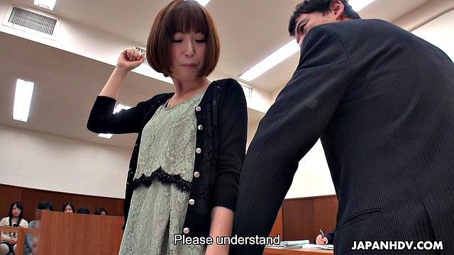 Shiori Uehara and Nonoka Kaede are fucked in courtroom
