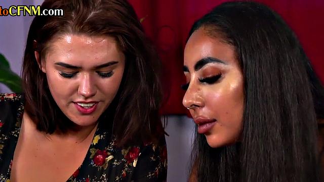 CFNM amateur British babes jerk cock till cumshot