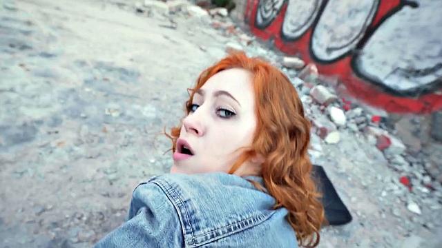 Picked up inked babe outdoors banged in her tight pussy