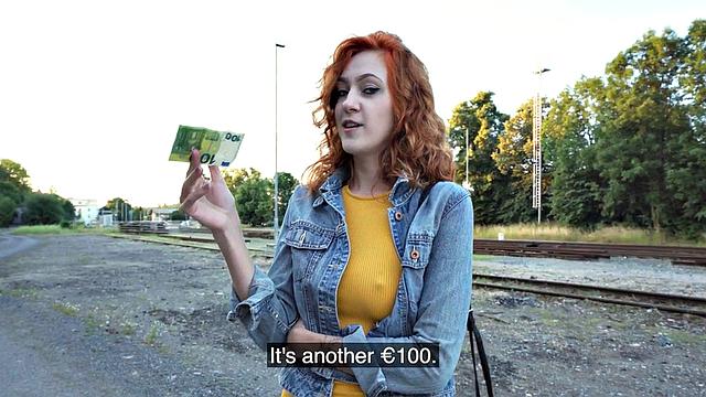 Picked up inked babe outdoors banged in her tight pussy