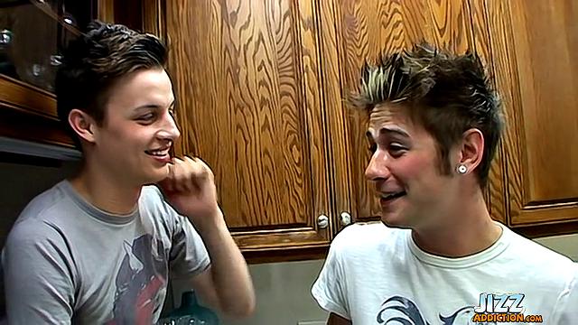 Hot Kitchen Threesome with Kelly, Shane and Ayden