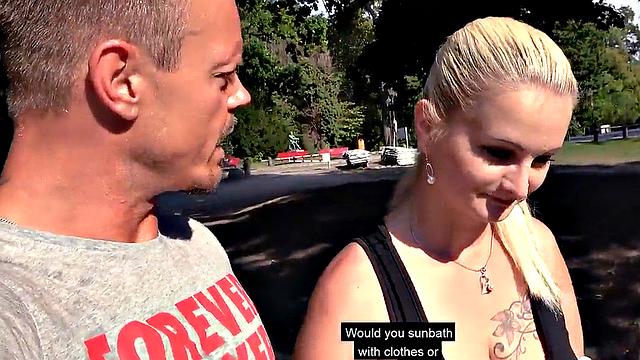 Public busty mature fucked outdoors on 1st sex date