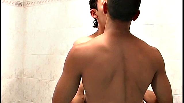 Latin boys Fabio and Frank have a lust for each other that can't be hidden, and soon decide to head for the bathroom to see what they can do about it. There, the boys kiss and strip each other naked.