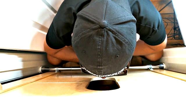 construction worker gets off at the gloryhole with another man