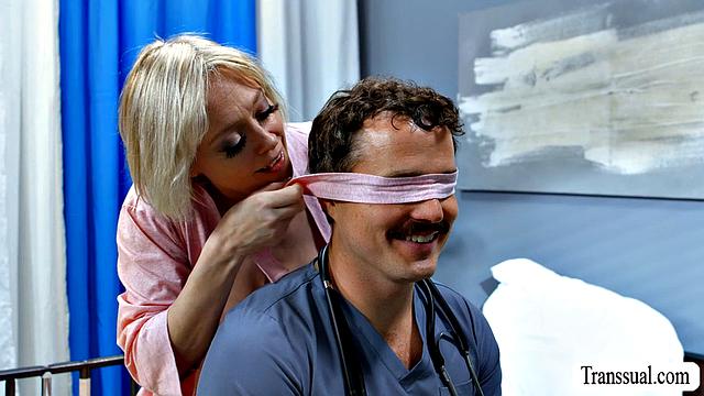 Caught my MILF patient riding nurse cock