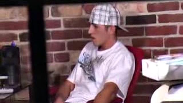 Hung Cole strokes his cock and shows off for the camera