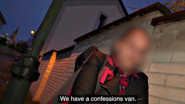 21yo college babe banged by fake priest in back of van
