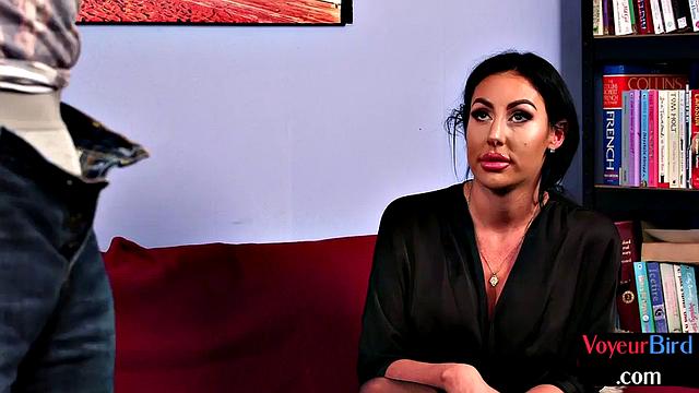 Brit voyeur CFNM MILF teasing until cumshot pleasure