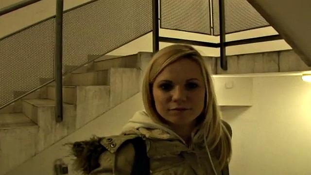 Public amateur babe POV fucked outdoors by car in parking lot