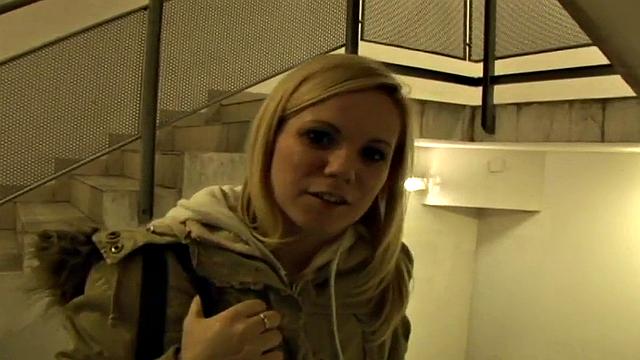 Public amateur babe POV fucked outdoors by car in parking lot