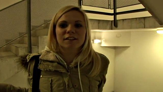 Public amateur babe POV fucked outdoors by car in parking lot