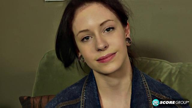 Kinky hipster does yoga in the nude and fingers her wet cunt