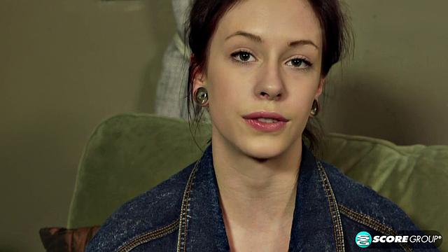 Kinky hipster does yoga in the nude and fingers her wet cunt