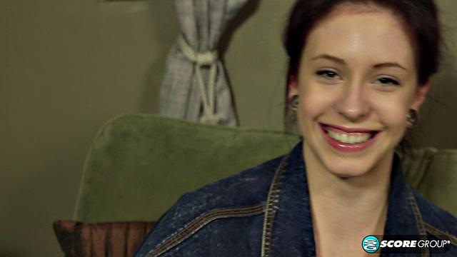 Kinky hipster does yoga in the nude and fingers her wet cunt