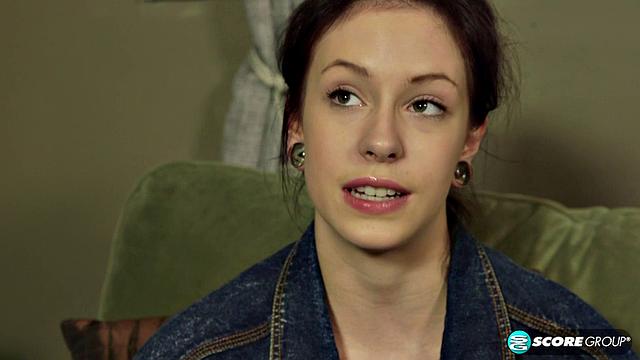 Kinky hipster does yoga in the nude and fingers her wet cunt