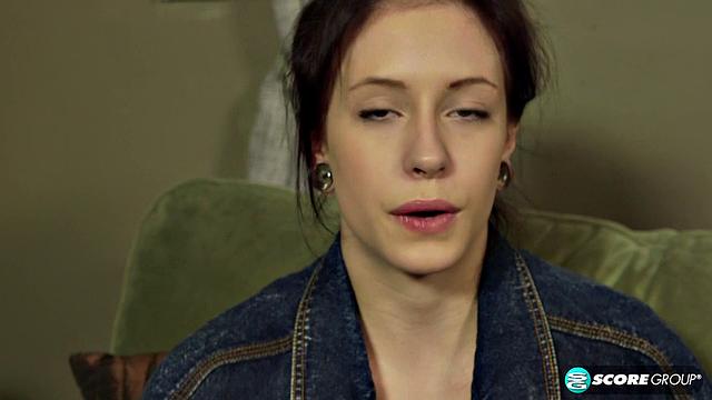 Kinky hipster does yoga in the nude and fingers her wet cunt