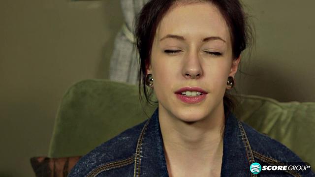 Kinky hipster does yoga in the nude and fingers her wet cunt