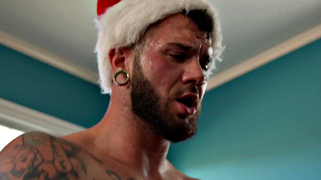 Muscular stepbrother breeds jock in doggy until he cums