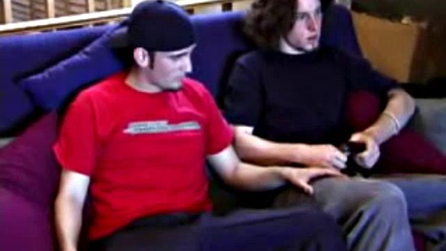Skater boys Adam and Lukas get horny, watching porn video and decide on a little action of their own. From rubbing the growing bulges in their pants they are soon rubbing balls and hard dicks. Lukas kisses Adam and then sucks his cock.