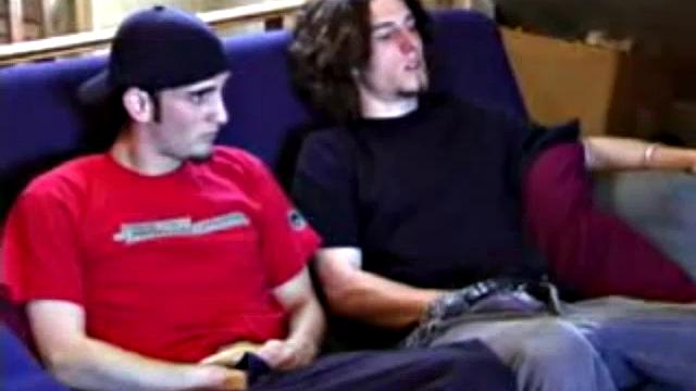 Skater boys Adam and Lukas get horny, watching porn video and decide on a little action of their own. From rubbing the growing bulges in their pants they are soon rubbing balls and hard dicks. Lukas kisses Adam and then sucks his cock.