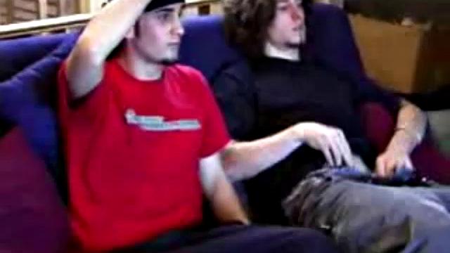 Skater boys Adam and Lukas get horny, watching porn video and decide on a little action of their own. From rubbing the growing bulges in their pants they are soon rubbing balls and hard dicks. Lukas kisses Adam and then sucks his cock.