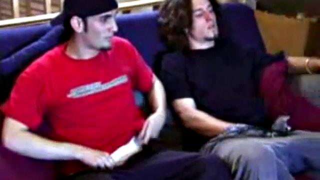 Skater boys Adam and Lukas get horny, watching porn video and decide on a little action of their own. From rubbing the growing bulges in their pants they are soon rubbing balls and hard dicks. Lukas kisses Adam and then sucks his cock.