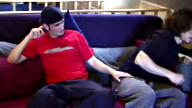 Skater boys Adam and Lukas get horny, watching porn video and decide on a little action of their own. From rubbing the growing bulges in their pants they are soon rubbing balls and hard dicks. Lukas kisses Adam and then sucks his cock.