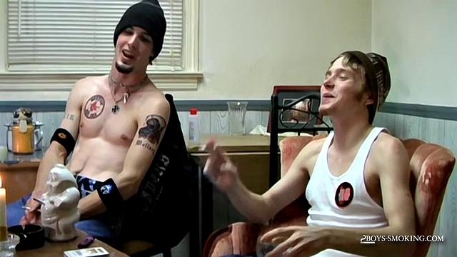 Competition Between Straight Guys Smoking!