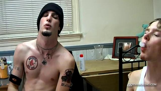 Competition Between Straight Guys Smoking!