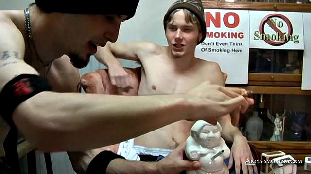 Competition Between Straight Guys Smoking!
