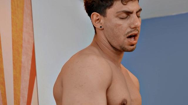 Cumming jock barebacks BF's asshole at home until cum