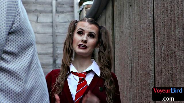 CFNM college voyeur teasing teacher after class