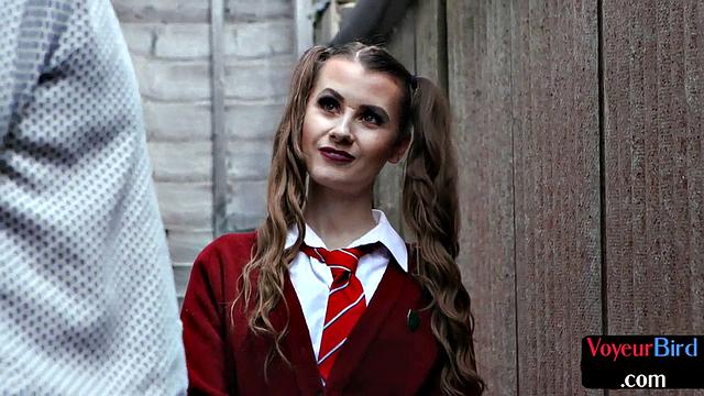 CFNM college voyeur teasing teacher after class