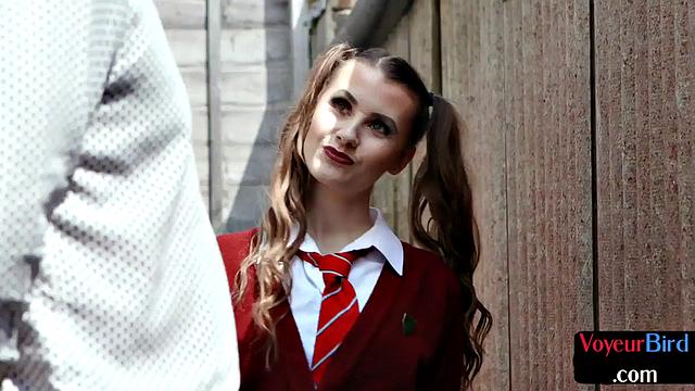 CFNM college voyeur teasing teacher after class