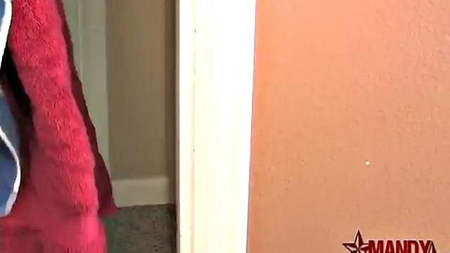 Two sexy lesbian teens in shower