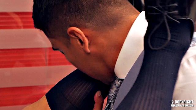 He wanted a handshake but got a full-on office hookup instead