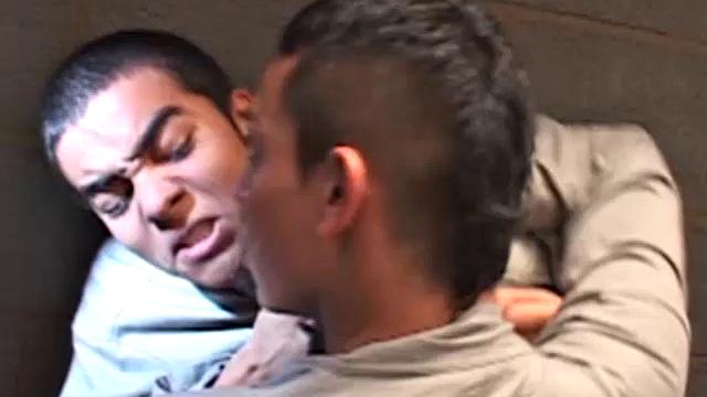 Lonely for companionship, prisoners Raul and Santiago meet in the shower and soon their lust takes over. They could be discovered by the guards at any moment, but the young Latinos don't care.