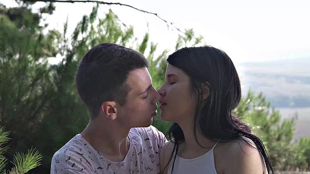 Nerdy babe gets her bald pussy and nipples licked and fucked in hot POV action