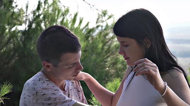 Nerdy babe gets her bald pussy and nipples licked and fucked in hot POV action