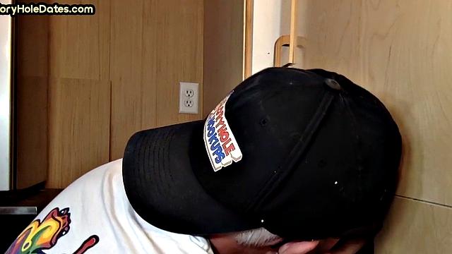 Homemade gloryhole dad sucks penis till cum in mouth