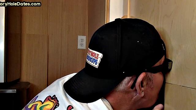 Homemade gloryhole dad sucks penis till cum in mouth
