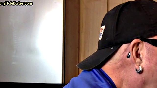 Gay Daddy Sucks Gloryhole Dick at Home with Pleasure