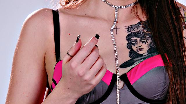 Inked Gia Suicide Fucks Hard In POV