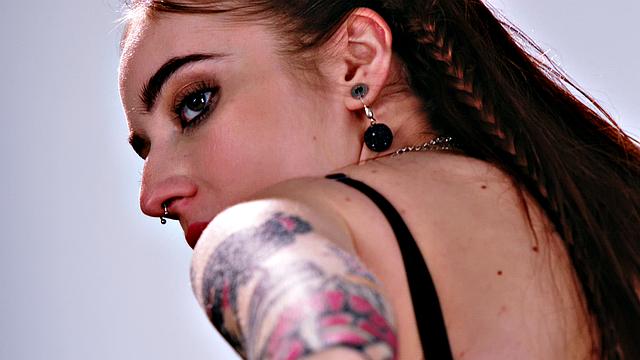 Inked Gia Suicide Fucks Hard In POV